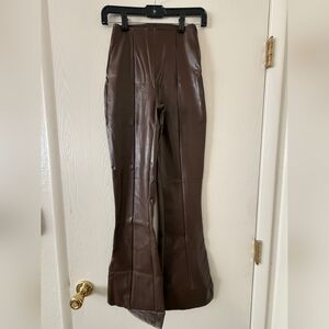 Abercrombie & Fitch Brown Faux Leather Pants